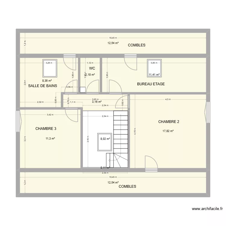 BETHENY ETAGE. Plan de 10 et 87 m² BETHENY ETAGE. Plan de 10 et 87 m²