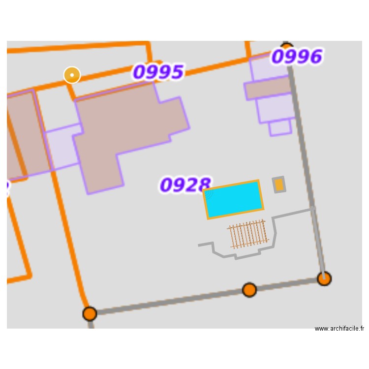 plan coupe piscine HERVE 2. Plan de 1 pièce et 2 m2
