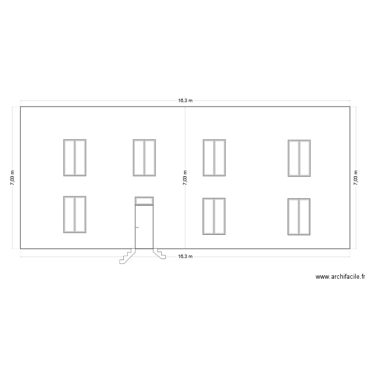 FACADE PLAN. Plan de 0 pièce et 0 m2