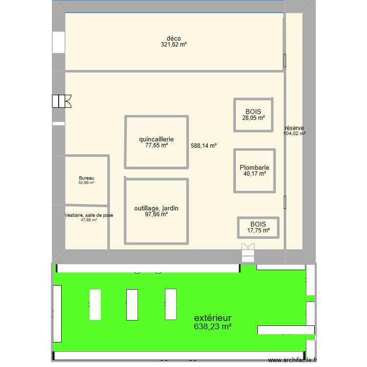  plan. Plan de 11 pièces et 2311 m2