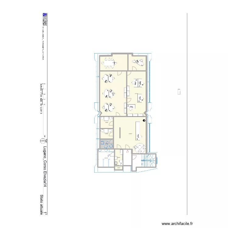 Lugano bureau actuel. Plan de 
