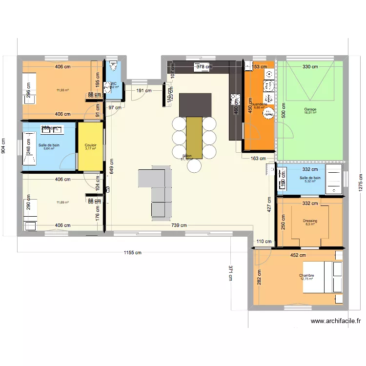 maison L. Plan de 