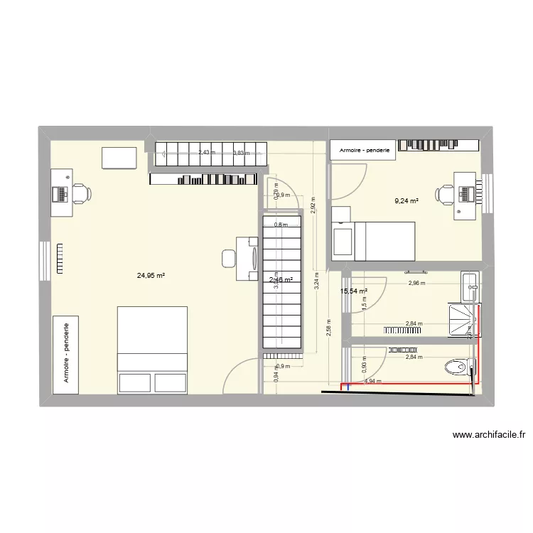 étage_du_grenier_V2. Plan de 3 et 52 m² étage_du_grenier_V2. Plan de 3 et 52 m²