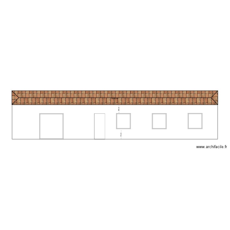 plan de coupe 001. Plan de 1 pièce et 17 m2