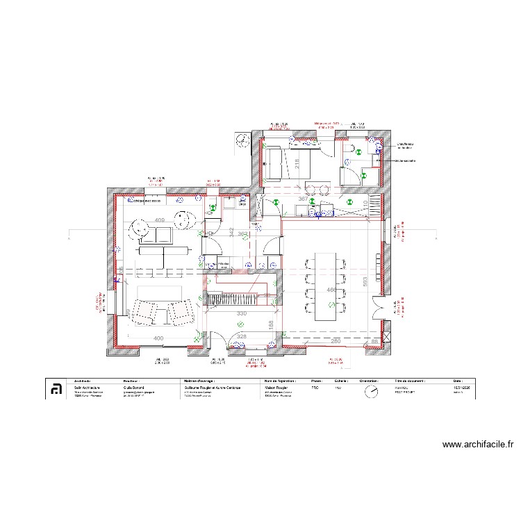 RDC Maison ROUGIER. Plan de 0 pièce et 0 m2 RDC Maison ROUGIER. Plan de 0 pièce et 0 m2