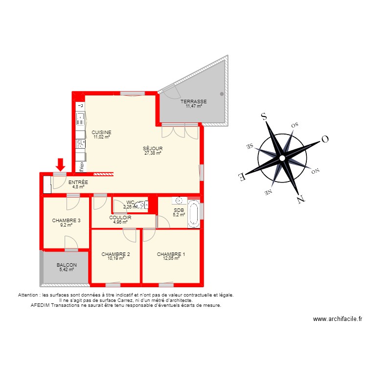 BI 19799 - . Plan de 17 pièces et 141 m2