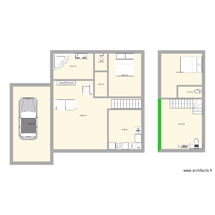 Projet 1. Plan de 0 pièce et 0 m2