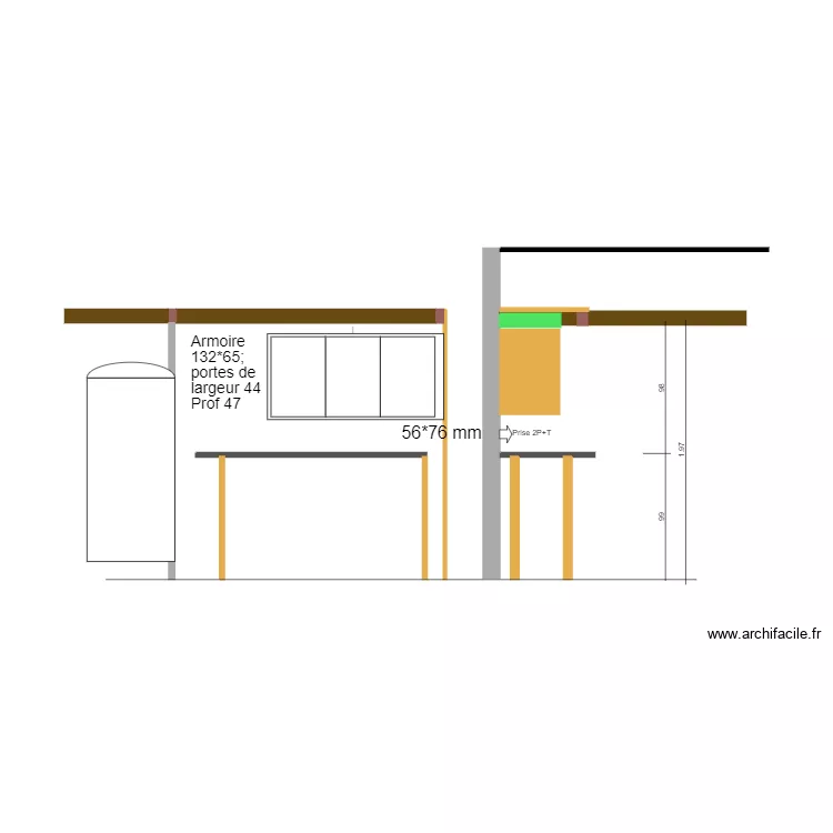 Am&eacute;nagement buanderie garage. Plan de 