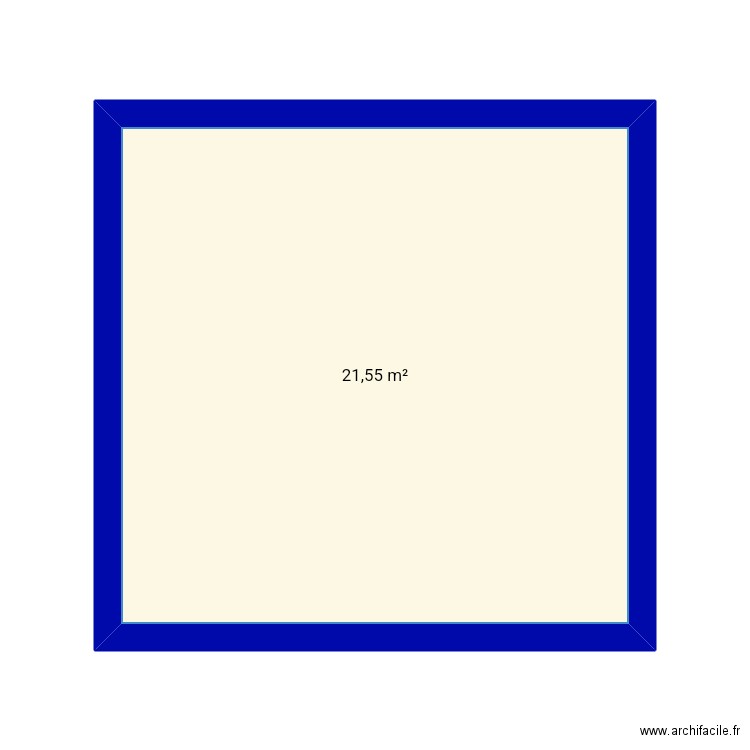 Chambre. Plan de 1 pièce et 22 m2