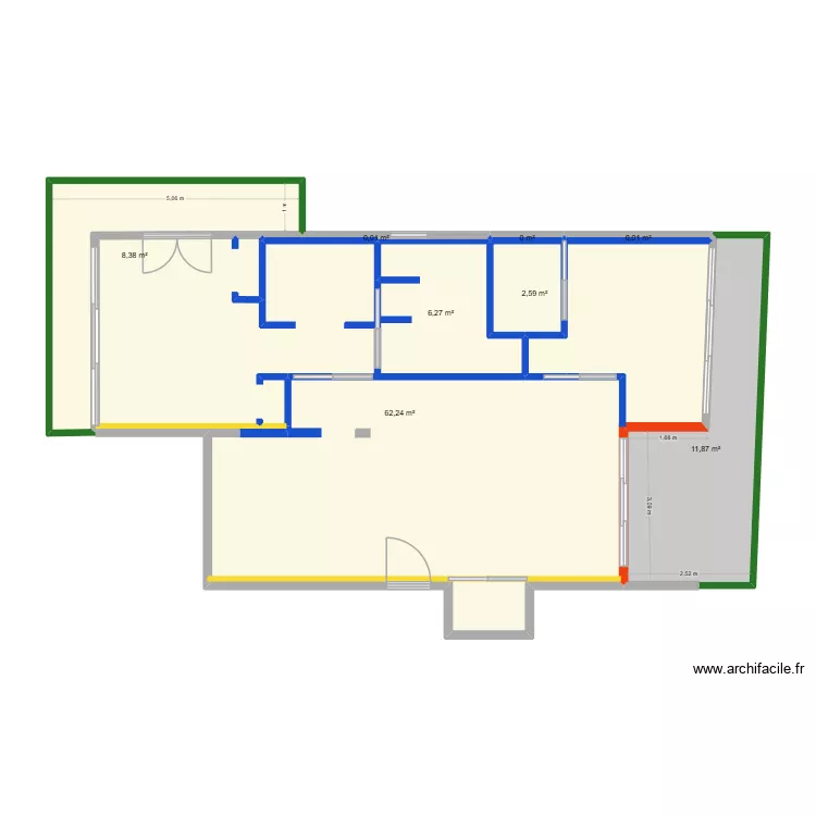 CUISINE 4 CIRODDE - ELECTRICITE BASSE. Plan de 8  et 91 m²