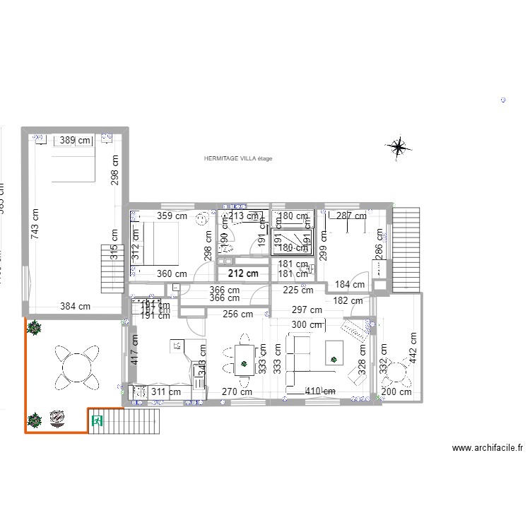 Hermitage villa 7 electricité. Plan de 18 pièces et 113 m2