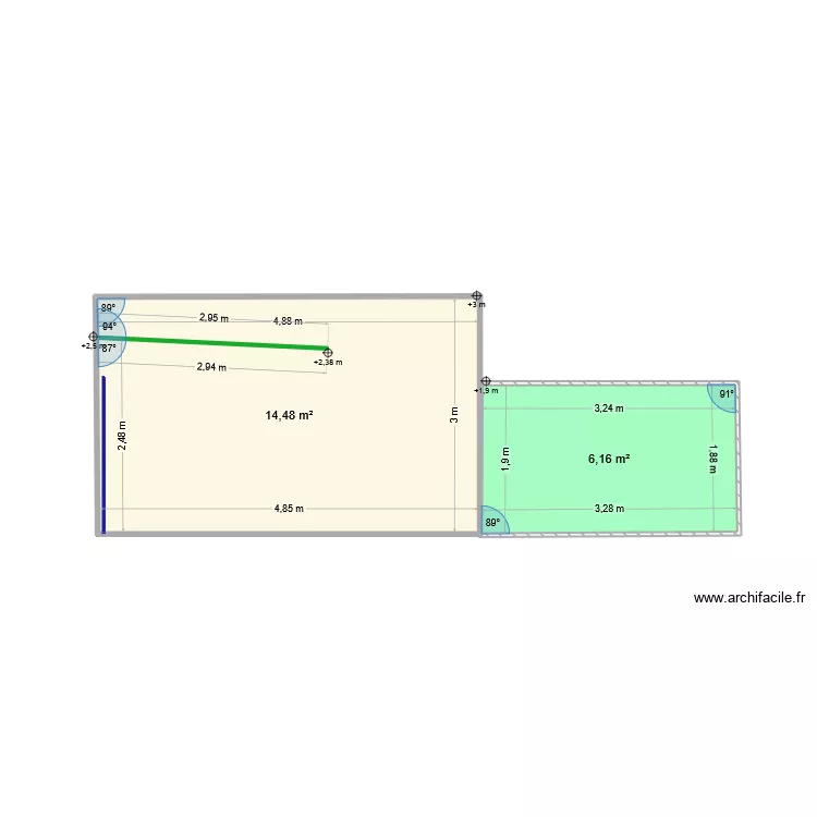 AUVENT. Plan de 2 et 21 m² AUVENT. Plan de 2 et 21 m²
