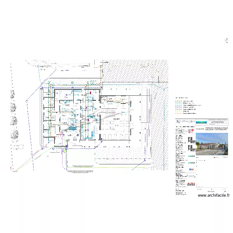 CUISINE CENTRALE - FOURREAUX EXTERIEURS. Plan de 