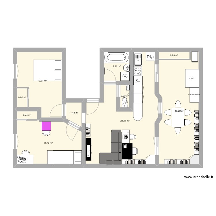 BOUGIVAL 2. Plan de 0 pièce et 0 m2