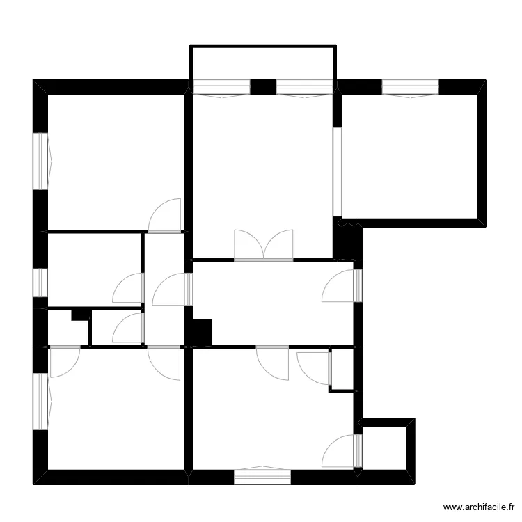 veymont belle. Plan de 13 pièces et 78 m²