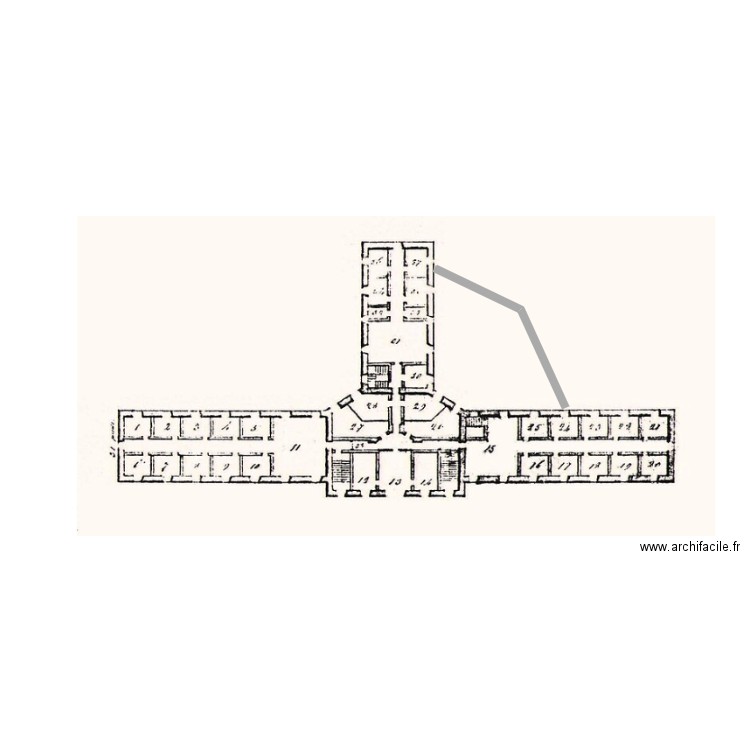 prison. Plan de 0 pièce et 0 m2