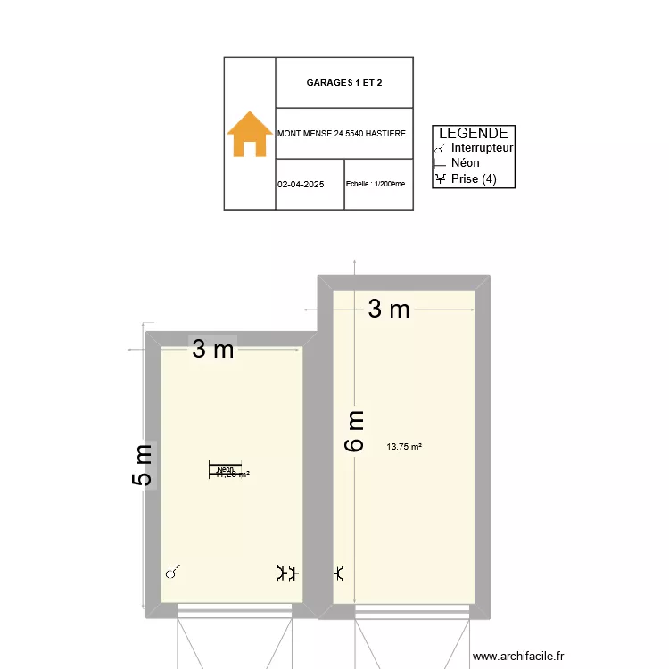 GARAGES 2. Plan de 