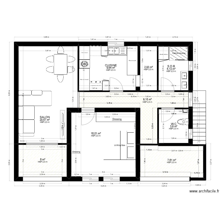 PLAN_MAISON_BELLE_MERE. Plan de 9 pièces et 81 m2