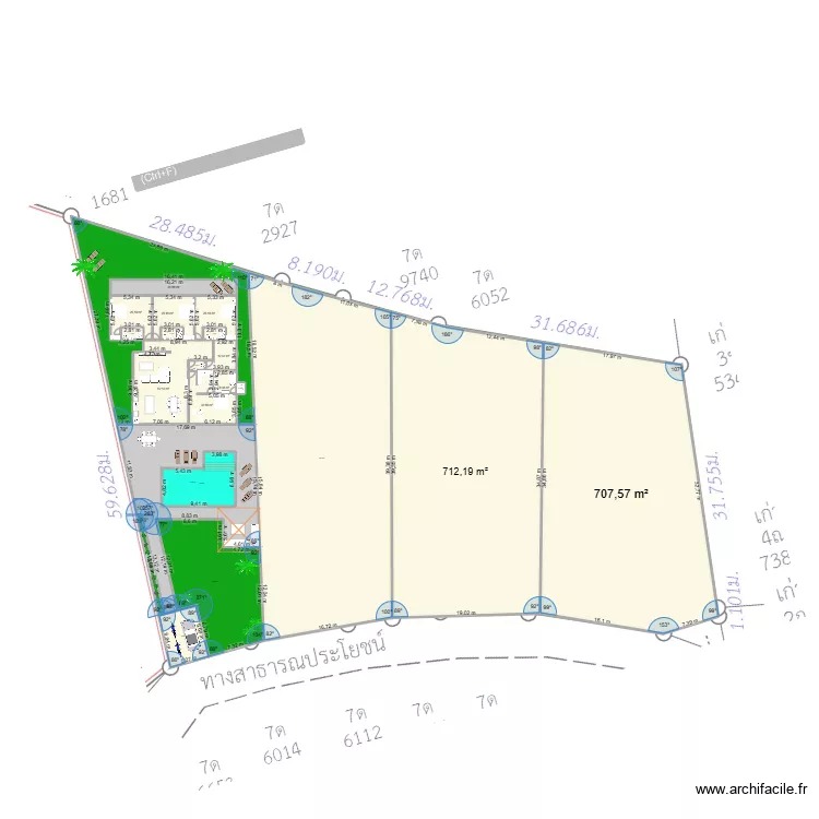 KRAMIAN 3 4 house. Plan de 22  et 3107 m²