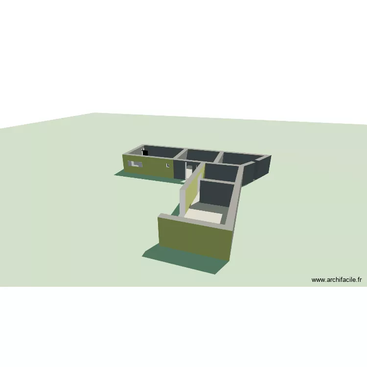 Maison avant travaux. Plan de 3 Pièces et 98 m²