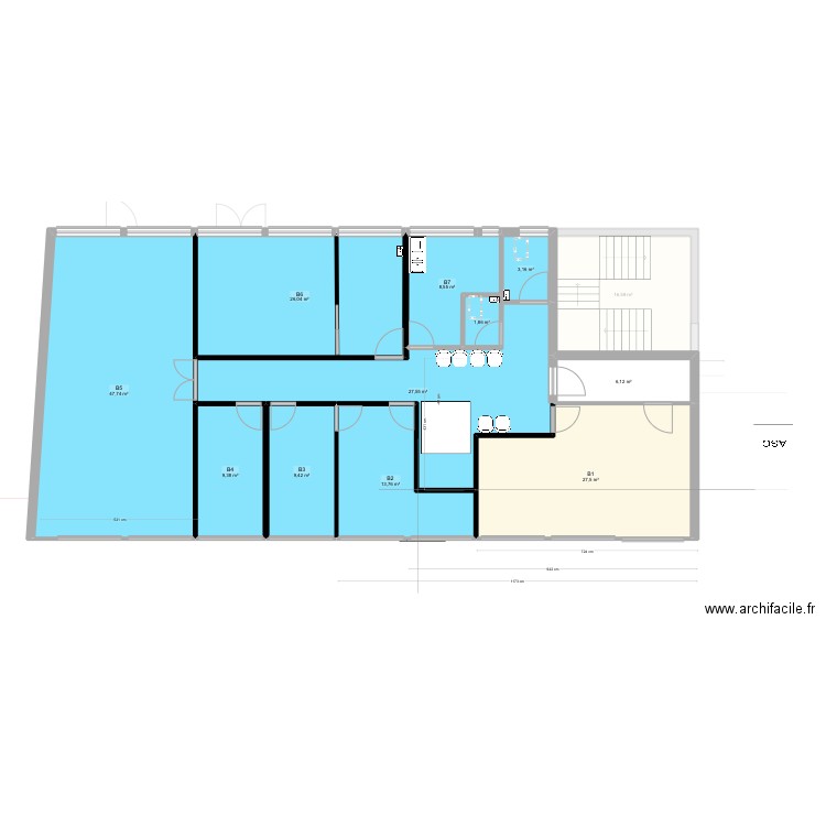 MSP LAENNEC 9. Plan de 38 pièces et 527 m2