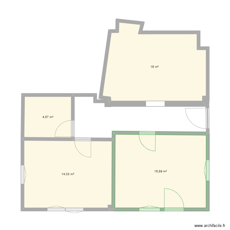 cuisine 1er. Plan de 4 pièces et 50 m2