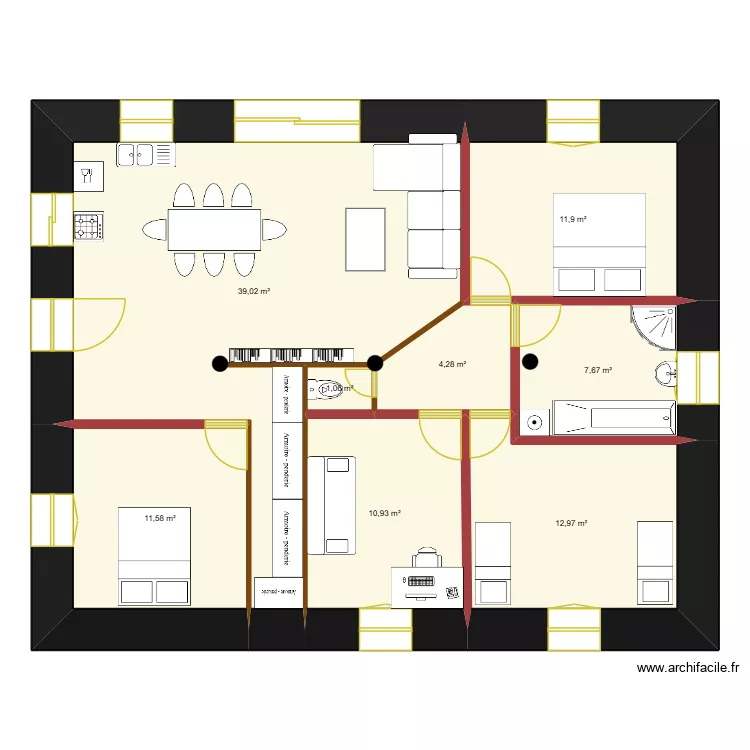 R&eacute;Ma. Plan de 8  et 99 m²