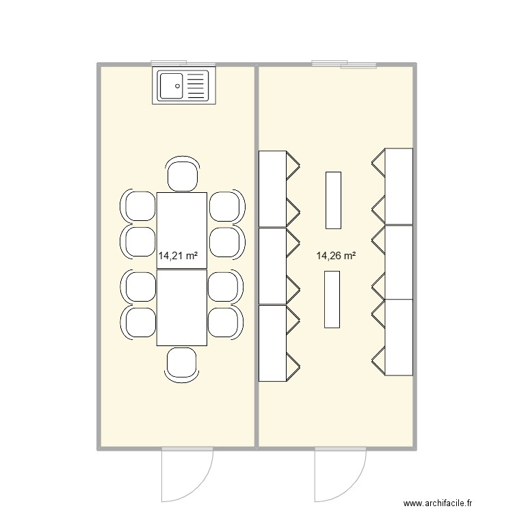 RICHARD CONSTRUCTION - GENAS. Plan de 2 pièces et 28 m2