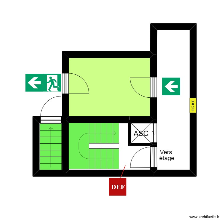 Le Jardin F. Plan de 4 pièces et 20 m2