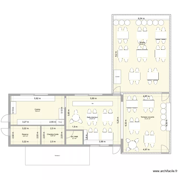 Guinguette V2. Plan de 7 et 141 m² Guinguette V2. Plan de 7 et 141 m²