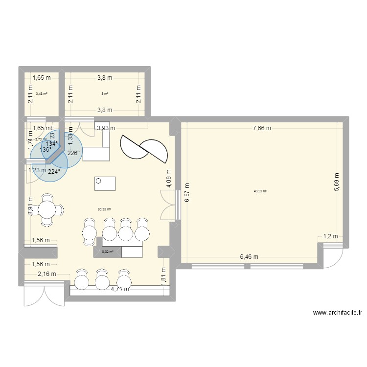 Arès. Plan de 6 pièces et 115 m2