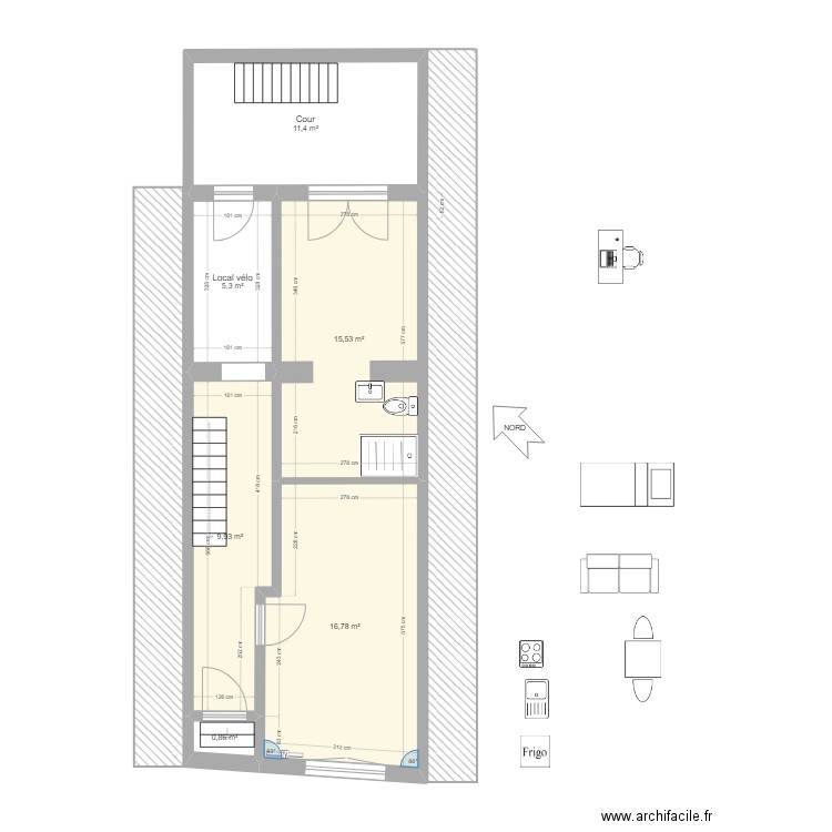 RDC Studio 2 tiny. Plan de 0 pièce et 0 m2
