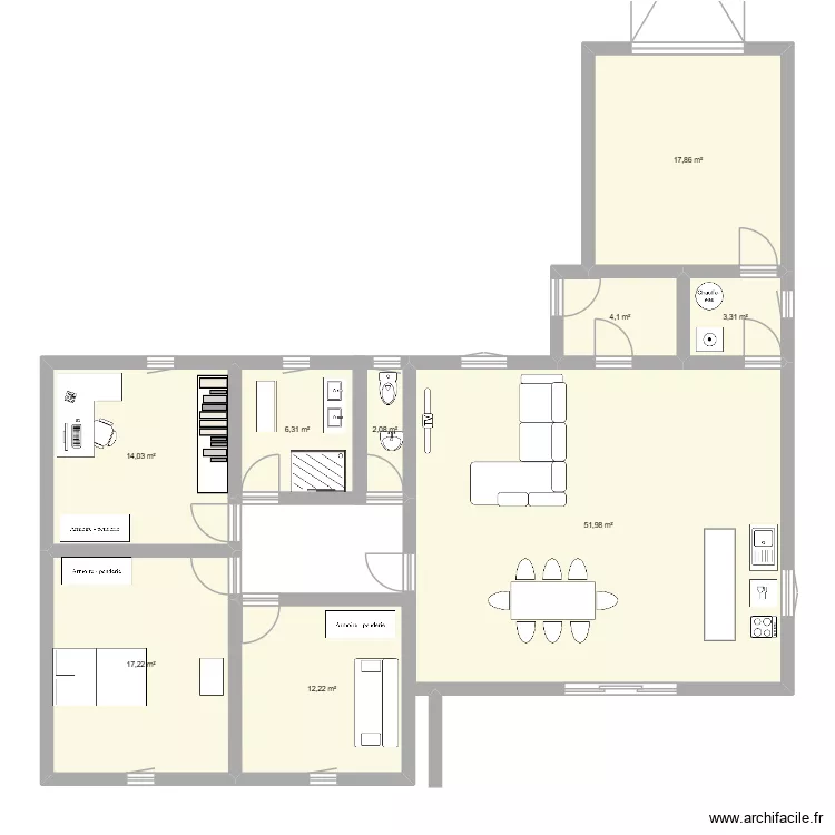 plan 2. Plan de 9 pièces et 129 m² plan 2. Plan de 9 pièces et 129 m²