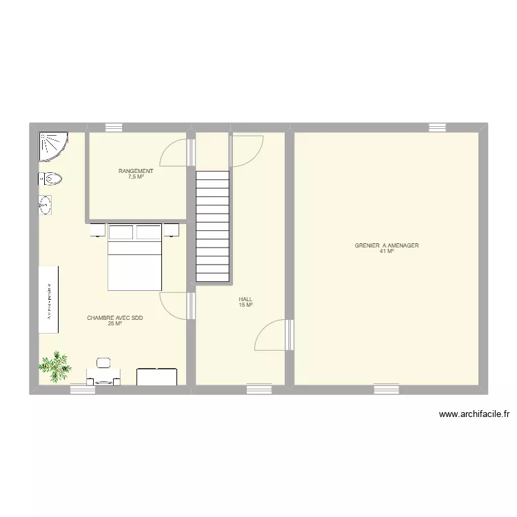 ETAGE 2 FOSSES. Plan de 