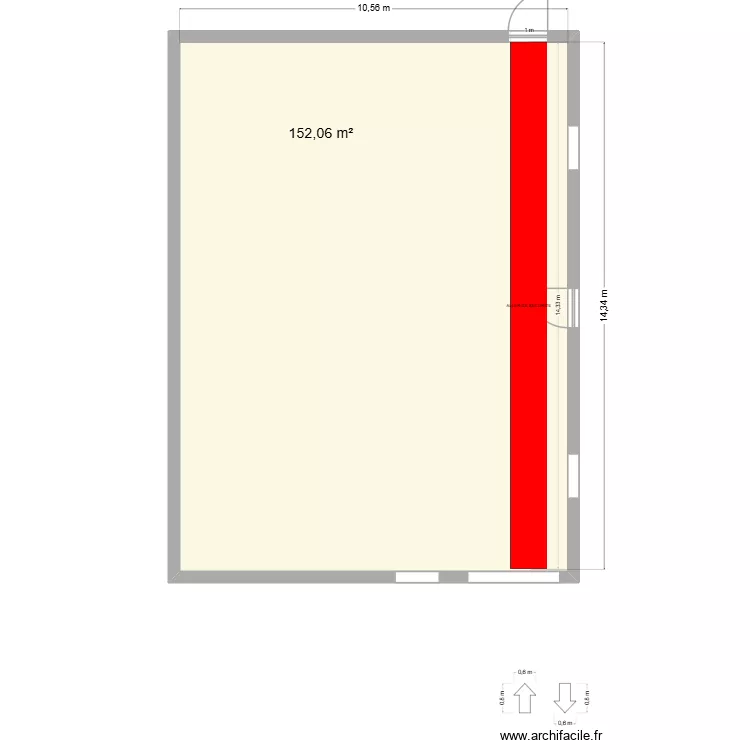 LABO MMT VIDE. Plan de 1  et 152 m²