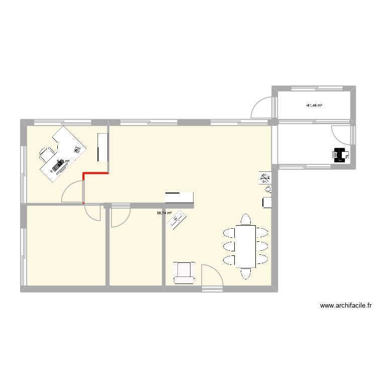 Am&eacute;nagement BRIA + Bureau Isa. Plan de 0 pièce et 0 m2