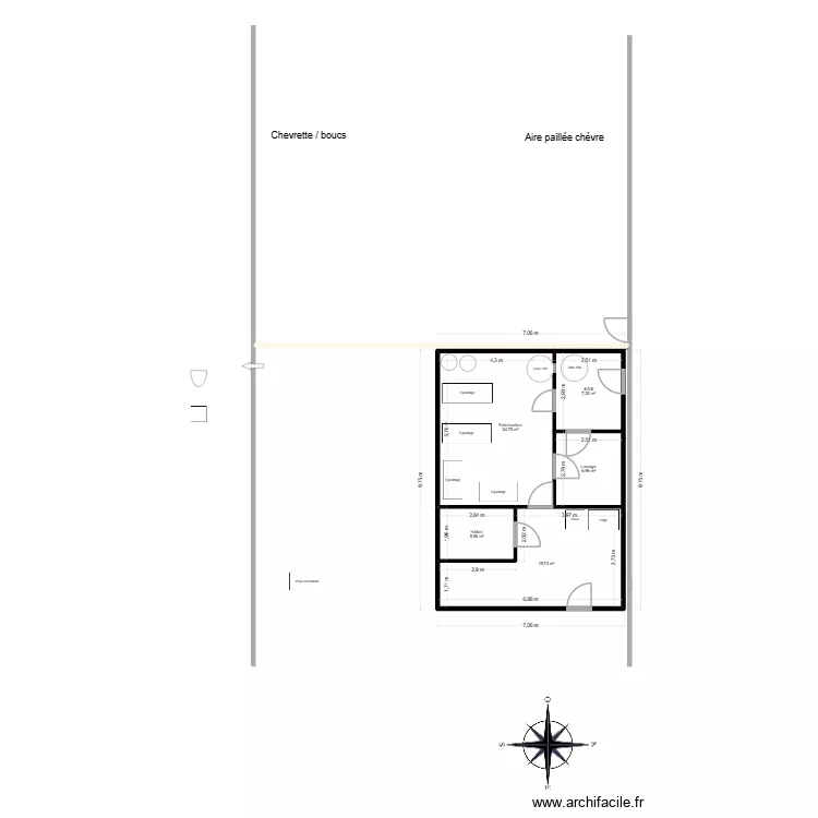 Copex 2. Plan de 5  et 64 m²