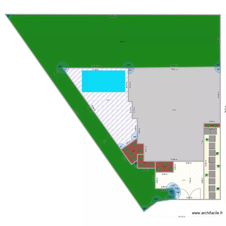 montgeron. Plan de 9  et 936 m²