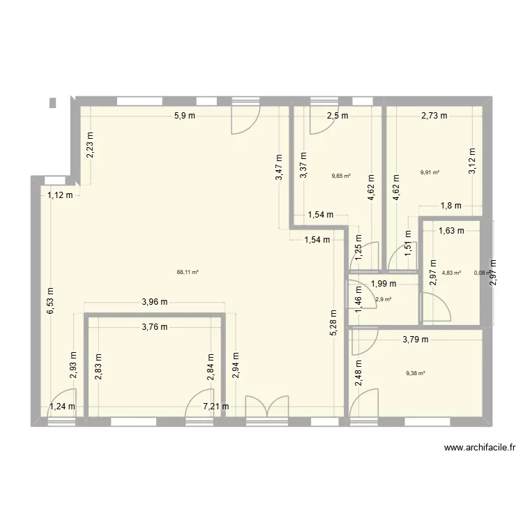 nangis. Plan de 7  et 103 m²