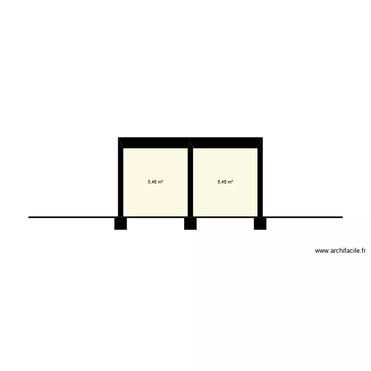 PROJET CARPORT. Plan de 2  et 11 m²