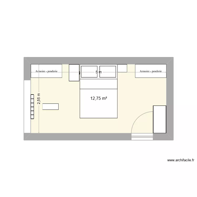 chambre. Plan de 