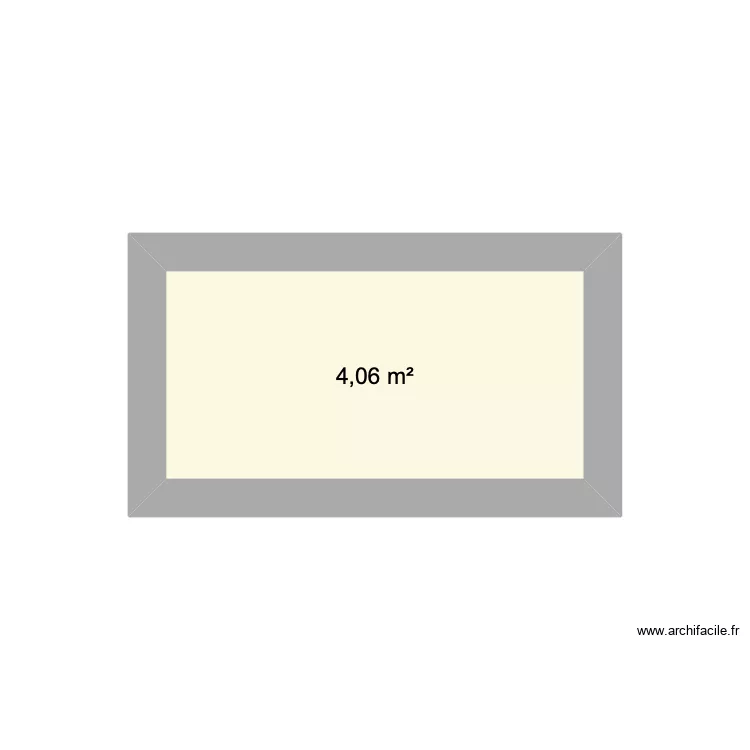 salle de bain. Plan de 1  et 4 m²