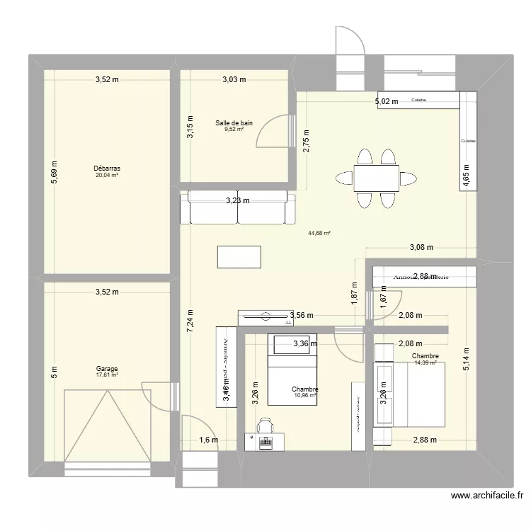 Jérémy v2. Plan de 6 et 117 m² Jérémy v2. Plan de 6 et 117 m²