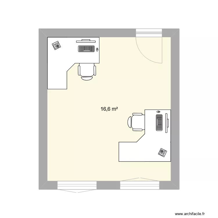 bureau sabrina. Plan de 