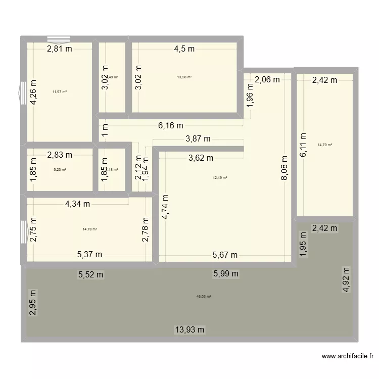 Plan Maison Mgalante2. Plan de 9 Pièces et 155 m² Plan Maison Mgalante2. Plan de 9 Pièces et 155 m²