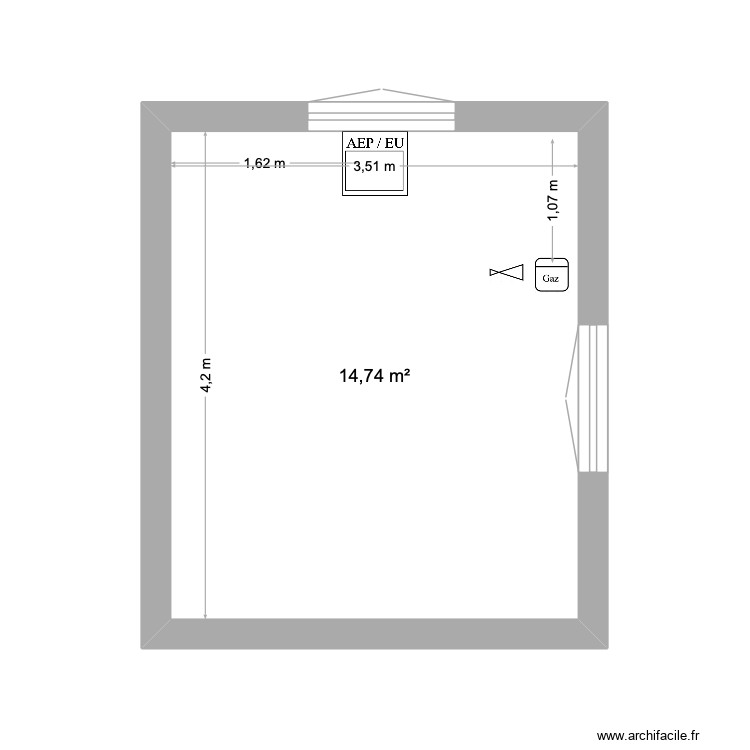 Cuisine direction brunelles. Plan de 0 pièce et 0 m2