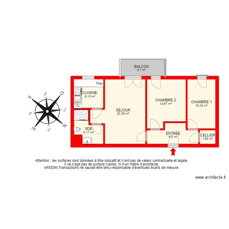 BI18243 -. Plan de 13 pièces et 99 m2