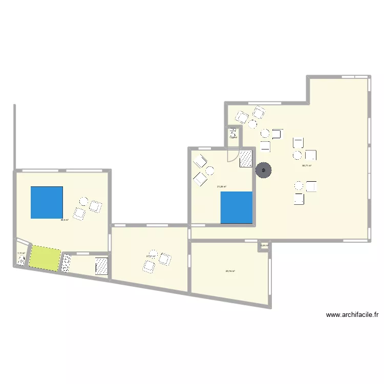 leo lagrange etude 4. Plan de 8  et 191 m²