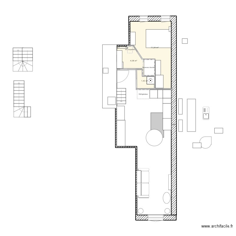 La Ciotat_1. Plan de 3 pièces et 17 m2