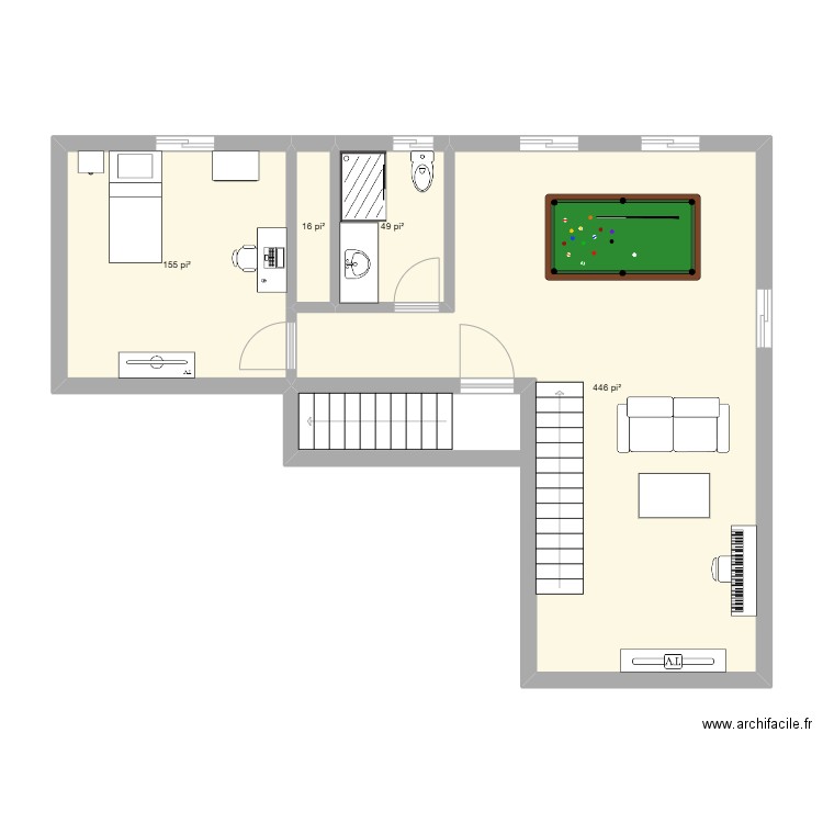 FG-28C. Plan de 4 pièces et 62 m2